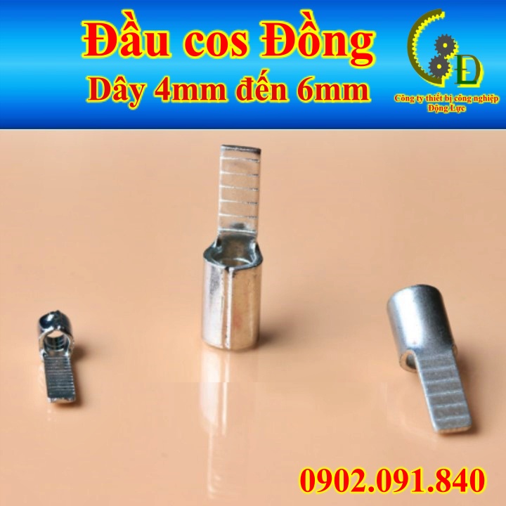 Đầu cos pin dẹp trần DBN 5.5-14 50cái✴️VIP✴️cosse bấm nối dây điện 4 đến 6mm, đầu cốt kim dẹt bằng đồng đấu CB aptomat