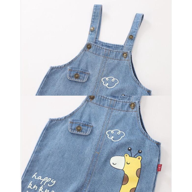 💕Hld KIDS✨๑♀Quần yếm Denim mỏng thời trang mùa thu cho bé trai