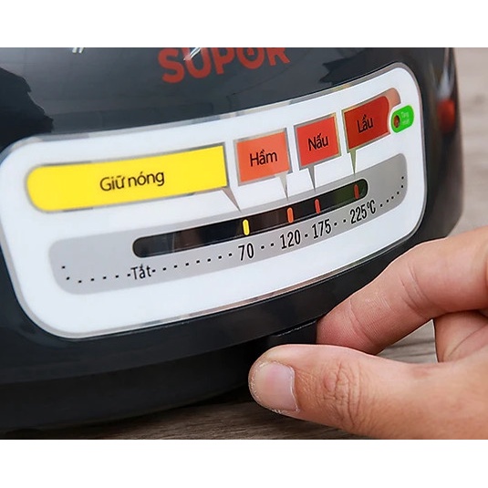 Nồi Lẩu Điện Chống Dính Supor HFK26EVN_130.Lòng Nồi Có Thể Tháo Dời