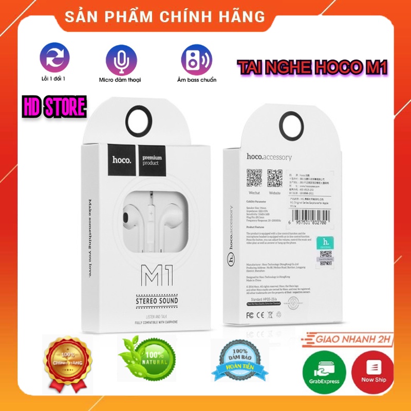 Tai Nghe Chính Hãng Hoco M1 Plus Cho Phụ Kiện Awifi Case, Có Mic, Chống Ồn, Âm Thanh Cực Hay, Thiết Kế Nhẹ Nhàng.