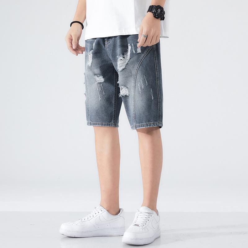 Quần Short Denim Ống Rộng Thời Trang Cá Tính Cho Nam