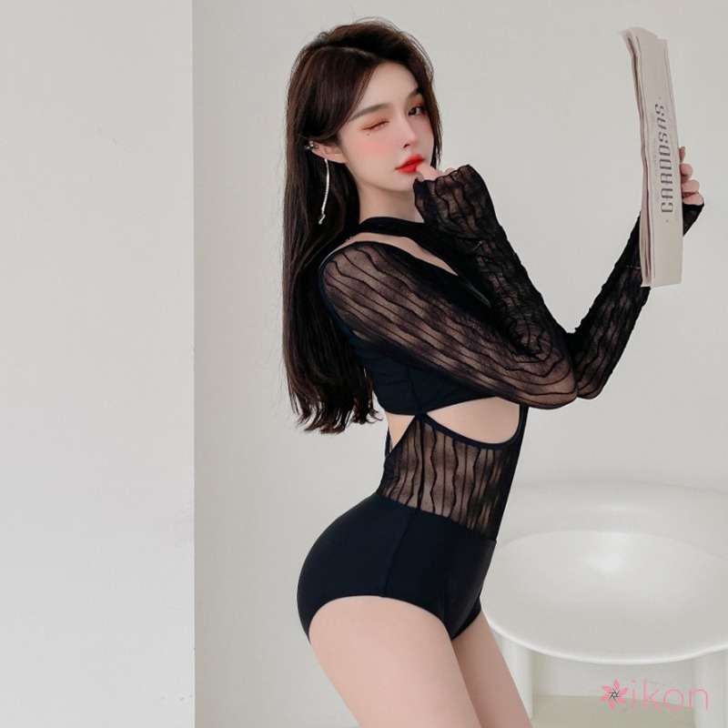 One Bộ Đồ Bơi Một Mảnh Tay Dài Dáng Ôm Thời Trang Cao Cấp