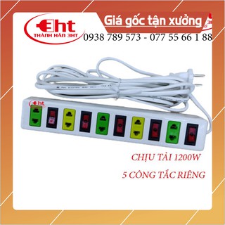Ổ Cắm 6 Lổ 2 Công Tắc C5T - 3HTSHOP