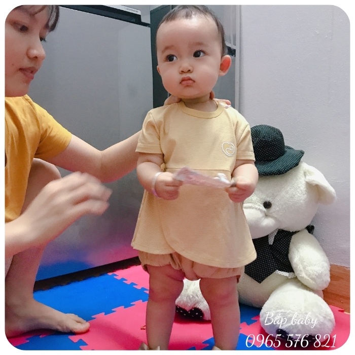 Bộ Body Cho Bé Gái BU BABY Cài Vai Ngắn Tay Kyomi Hè 2021 Dễ Thương