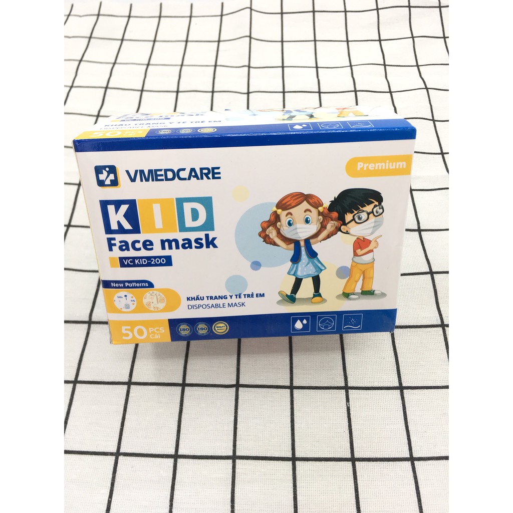 Khẩu Trang Y Tế 4 Lớp Kháng Khuẩn An Toàn Cho Trẻ Em Hôp 50 cái