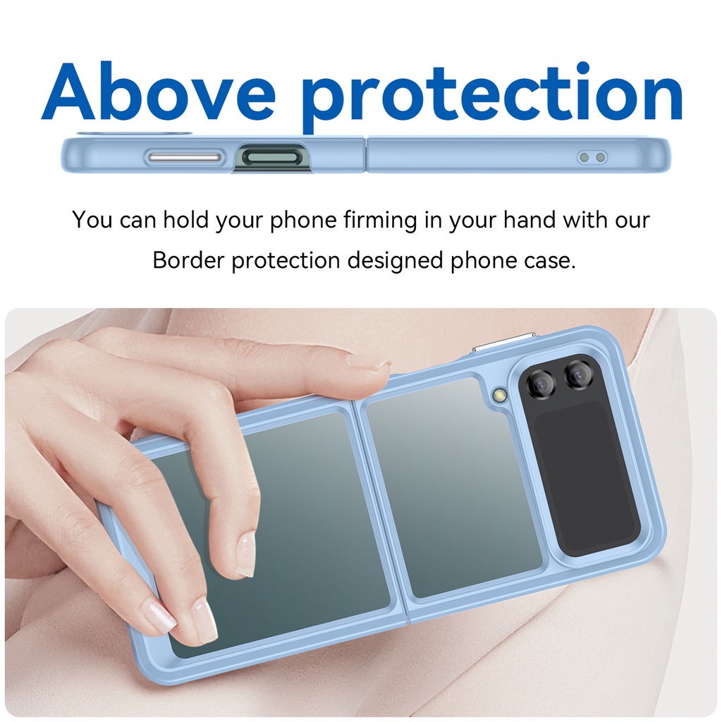 Ốp Điện Thoại Acrylic Cứng Bảo Vệ Chống Rơi Cho Samsung Galaxy Z Flip 4 5G Flip4 Zflip4 Samsung Flip4
