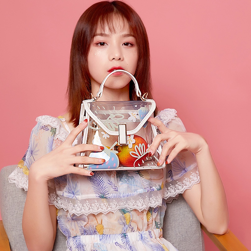 Túi đeo vai IELGY màu trong suốt thời trang cho nữ