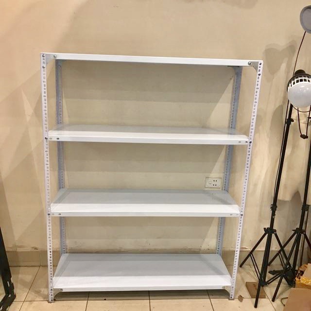 Kệ sắt v lỗ 2 tầng, 3 tầng, 4 tầng, 5 tầng dài 100cm rộng 30cm cao 0,6-0,8,100,120,150,200cm lắp ghép đa năng