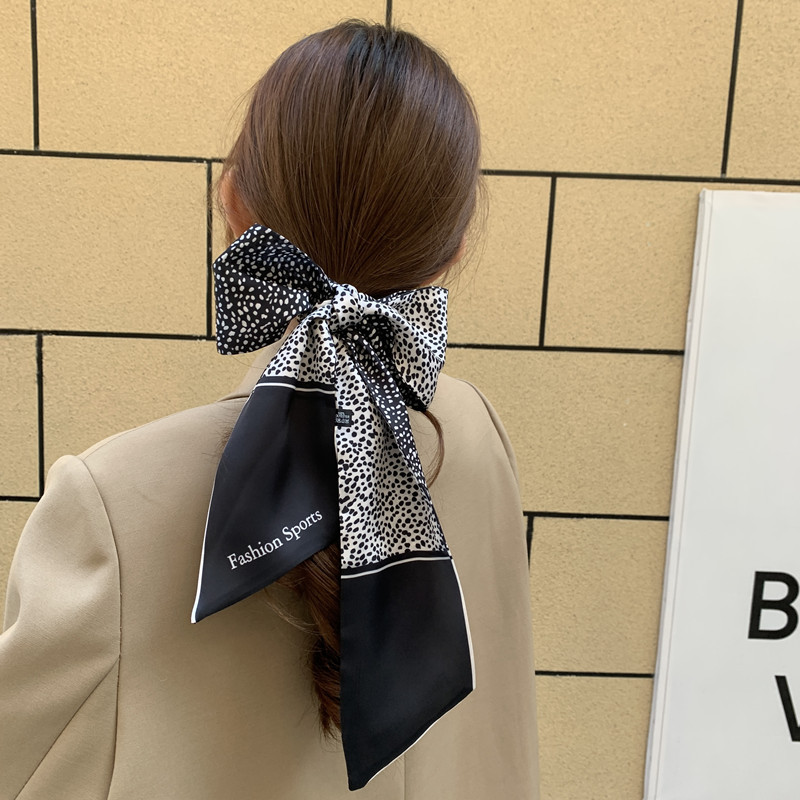 【Giảm giá】Dây Buộc Tóc Vải Lụa Hoạ Tiết Nhiều Màu Thời Trang