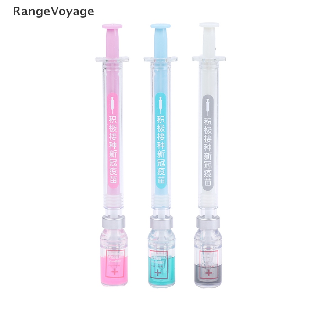 Set 2 bút viết hình ống kim tiêm thú vị dùng cho văn phòng