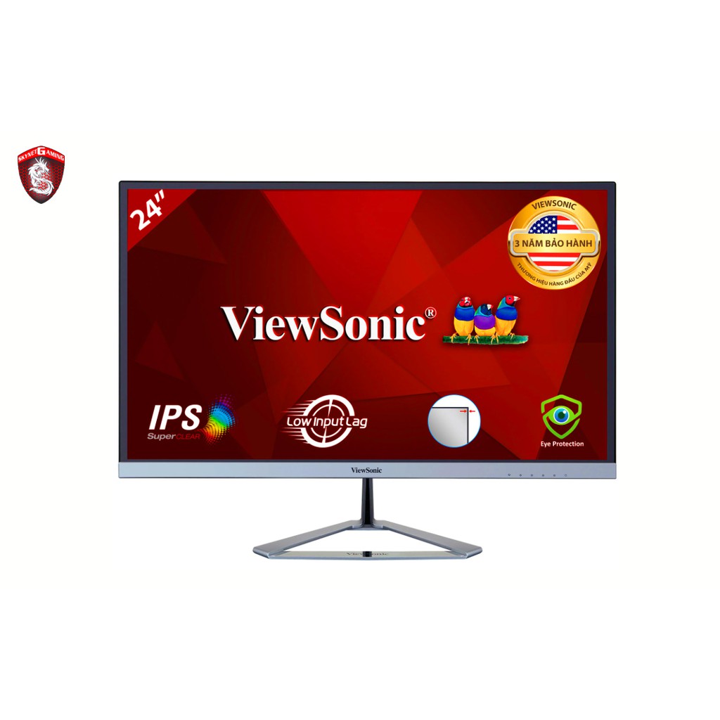 [Flash sale] Màn hình máy tính ViewSonic VX2476-SMHD 24&quot; IPS 75Hz loa kép 3W - Chính hãng bảo hành 36 tháng!!!