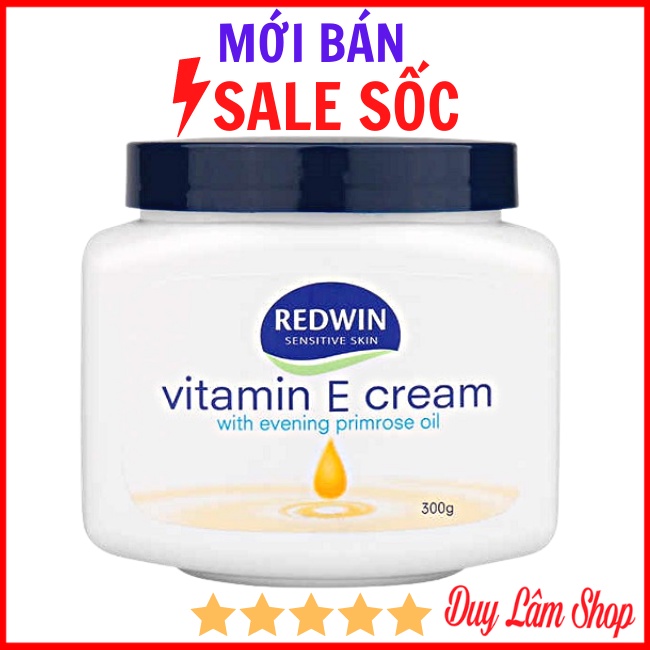 Kem Dưỡng Ẩm Trắng Da Redwin Của Úc Cream Vitamin E 300g - Giúp Dưỡng Da Mặt Hết Khô, Nứt Nẻ