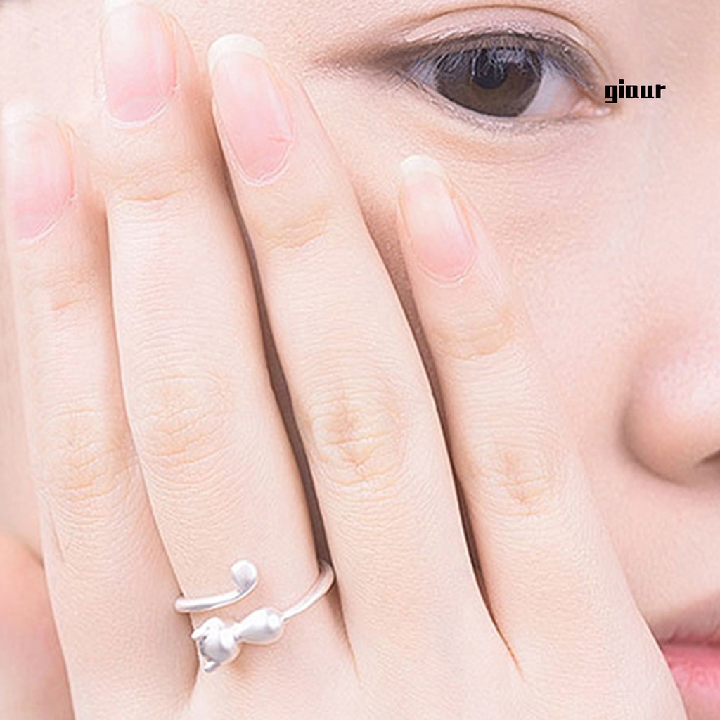 Nhẫn Hở Hình Mèo Dễ Thương Dùng Làm Quà Tặng Cho Bạn Gái