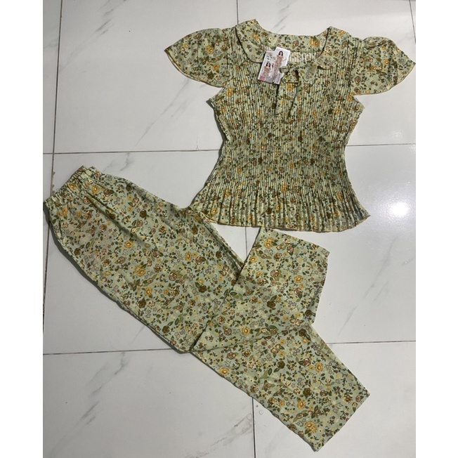 Đồ Bộ Đủi Thái Dập Ly Dài Hoạ tiết hoa văn giản dị