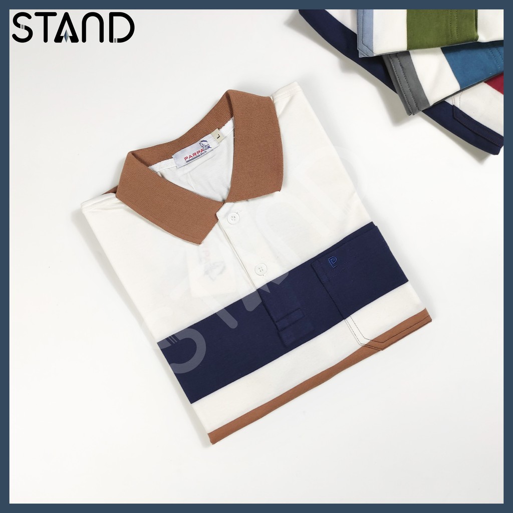 Áo Thun Nam 💕𝘍𝘳𝘦𝘦𝘴𝘩𝘪𝘱💕  Áo Phông Tay Ngắn Papa Phối Màu Có Túi Thun Cotton Mềm Mịn  4 Màu 3 Size - Mã PS0013 - STAND | BigBuy360 - bigbuy360.vn