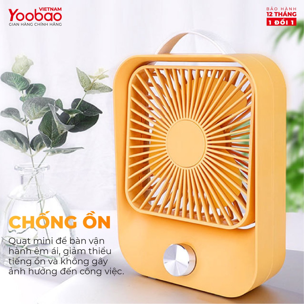 Quạt sạc mini để bàn làm việc YOOBAO LJQ-119 2400mAh - Chạy liên tục lâu - Hàng chính hãng - Bảo hành 12 tháng 1 đổi 1 | BigBuy360 - bigbuy360.vn