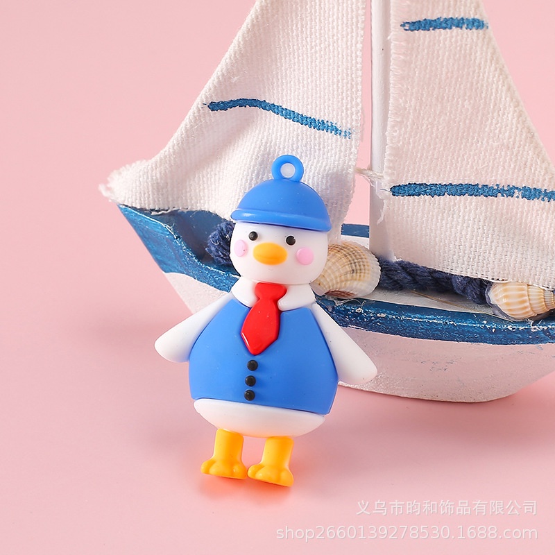 Móc Khóa Trang Trí Bể Cá Hình Chú Vịt Dễ Thương