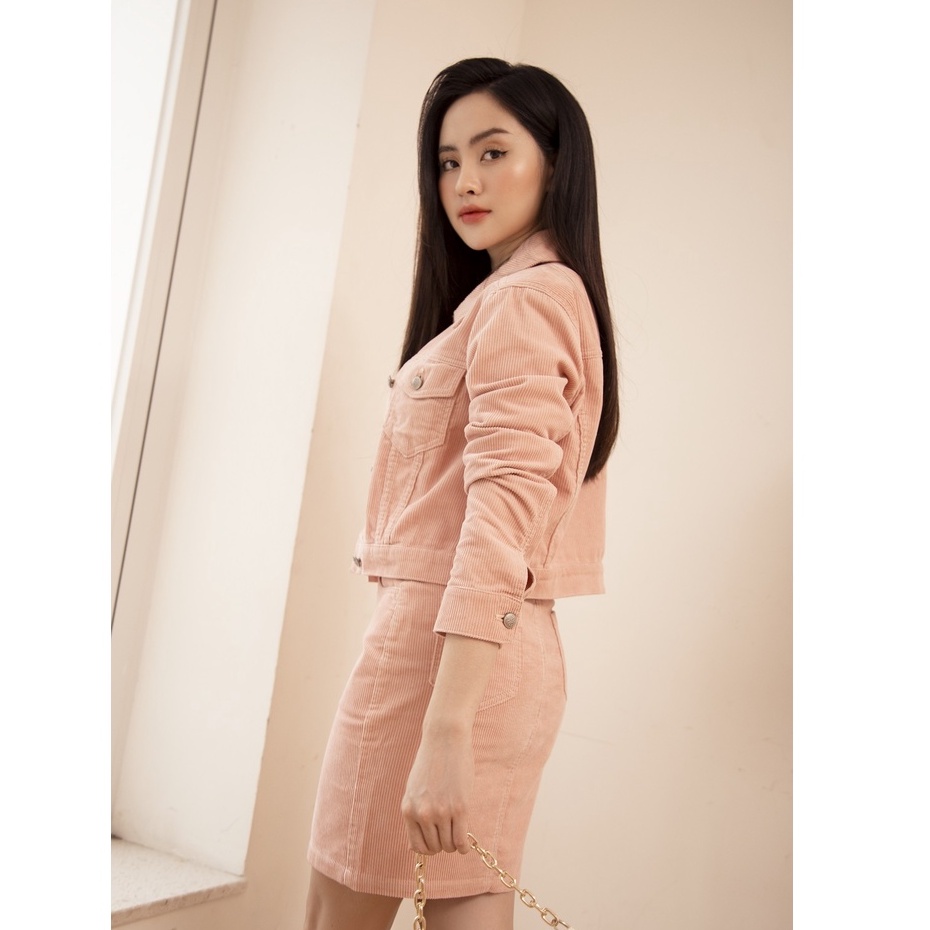 Chân Váy Nhung GENVIET Juyp Nhung Nữ Body Nhung Tăm XJ322N1481