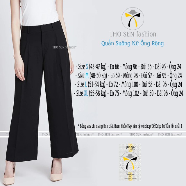 Quần Suông Nữ Công Sở Ống Rộng, Quần Culottes Có Khóa Kéo - Mặc Chân Dài Miên Man Chất Vải Dày Dặn