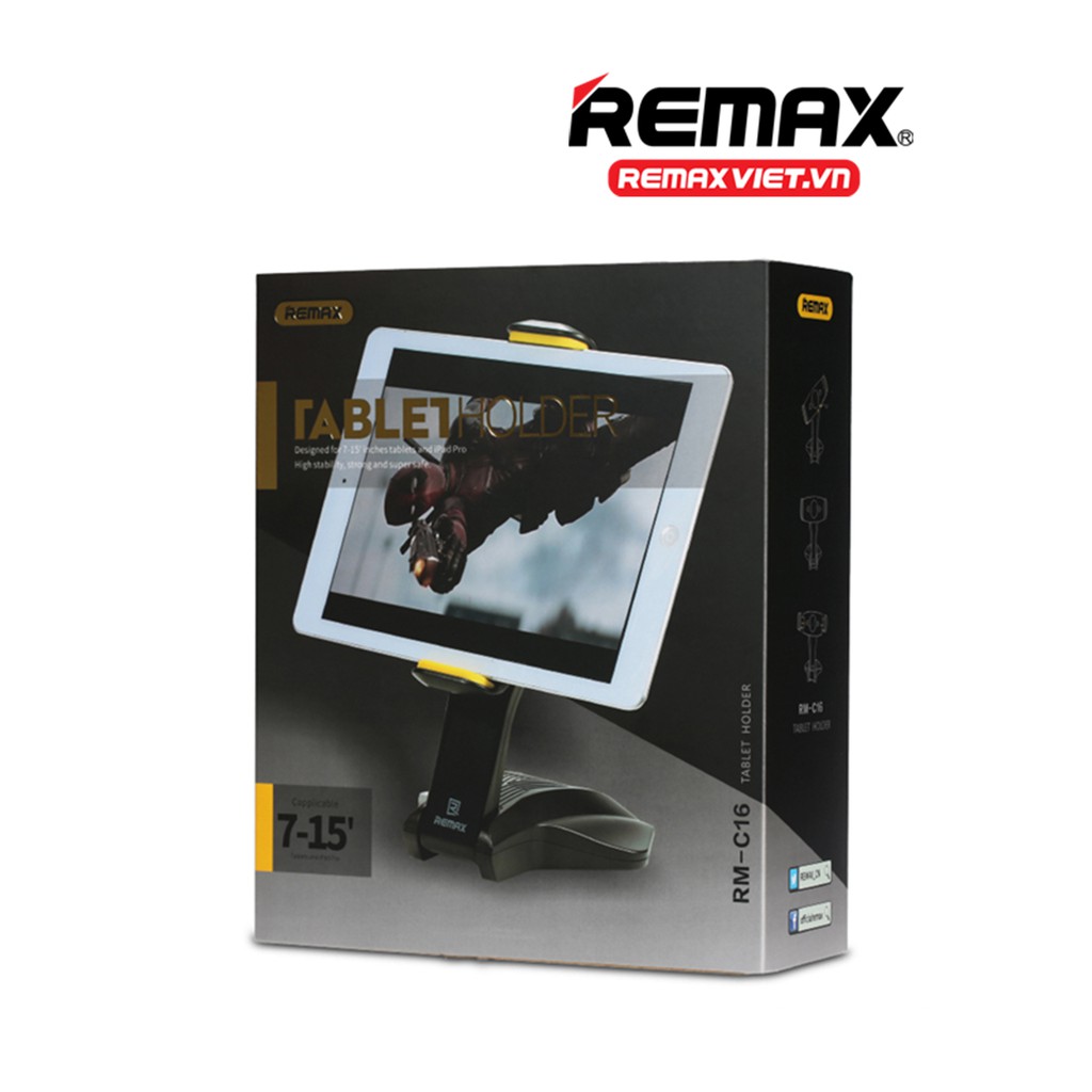 Giá đỡ máy tính bảng cho iPad/Samsung xoay 360 độ Remax RM - C16 - Chính Hãng
