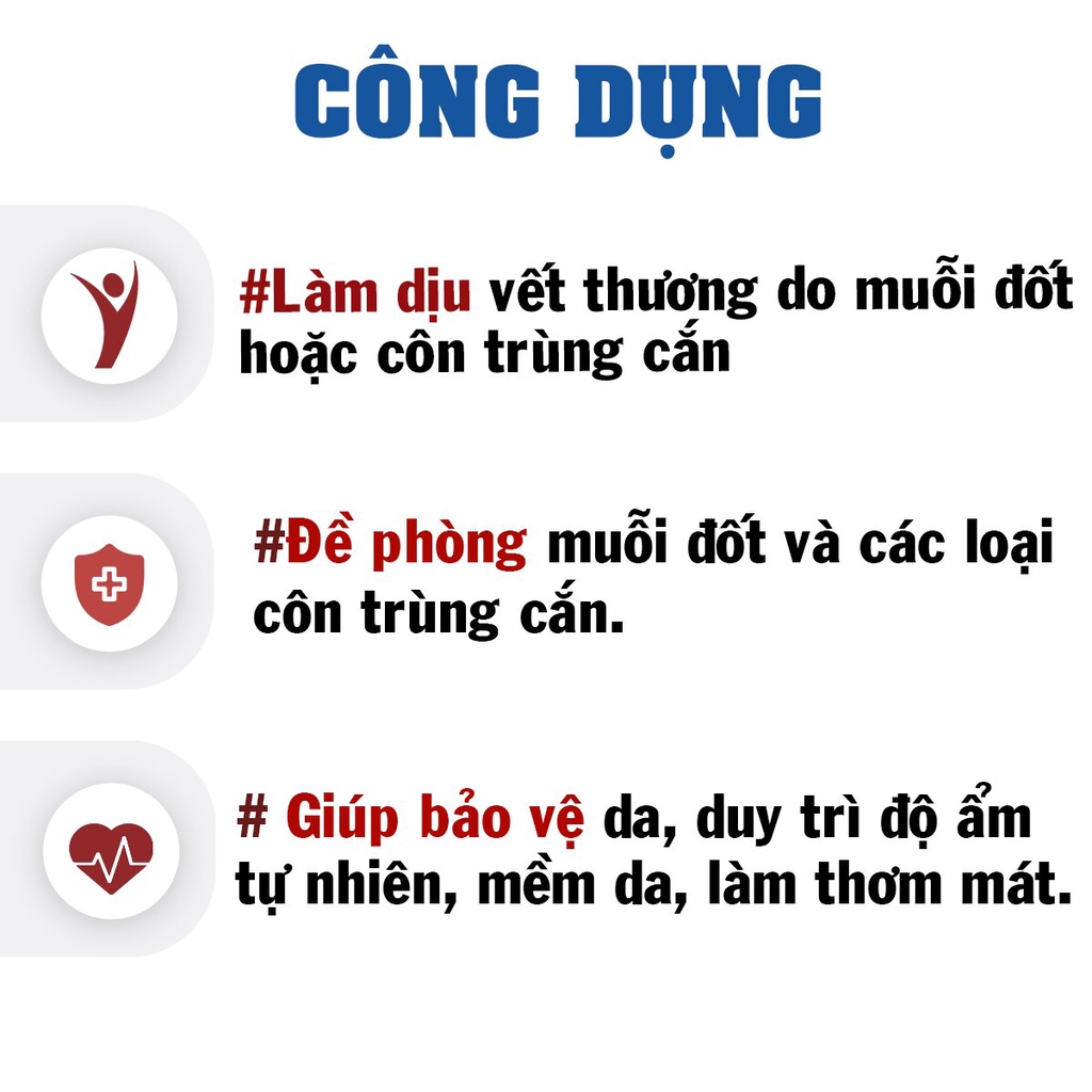 Lăn bôi vết muỗi đốt và côn trùng cắn Bảo Nhi,chống hăm da, mẫn ngứa do muỗi và các loại côn trùng đốt