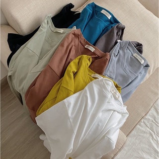 Áo thun 3158 basic trơn chất cotton khô Mitstore