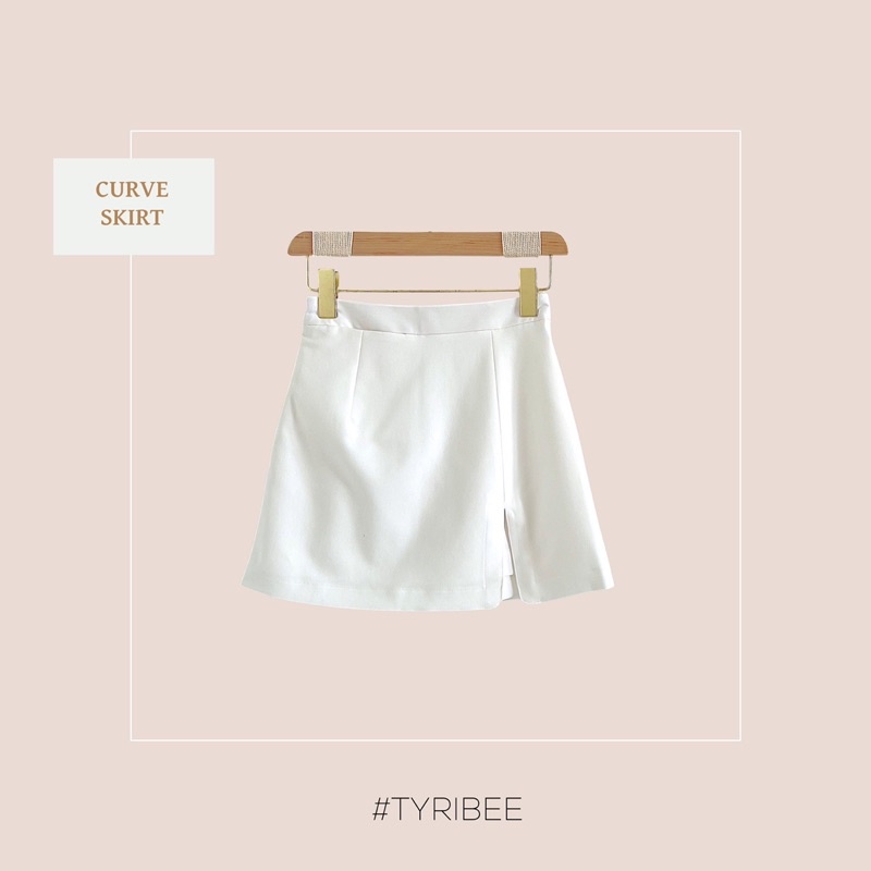 Chân váy ngắn nữ xẻ tà chất liệu kaki cao cấp nhiều màu - Curve Mini Skirt - Tyribee Clothing