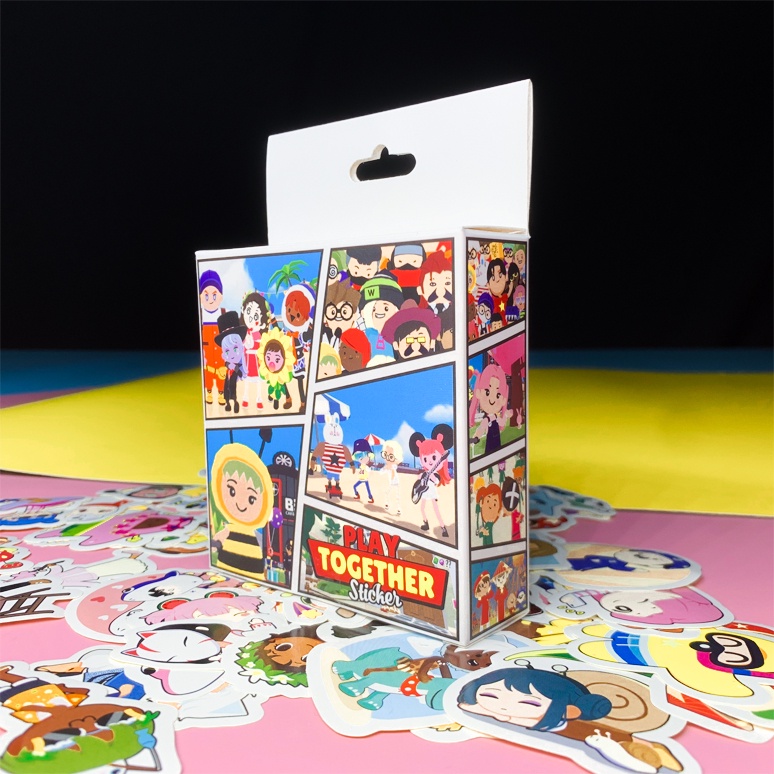 Sticker Play Together nhân vật trong game mới, sticker 65 miếng dán nhân vật mới trong game together