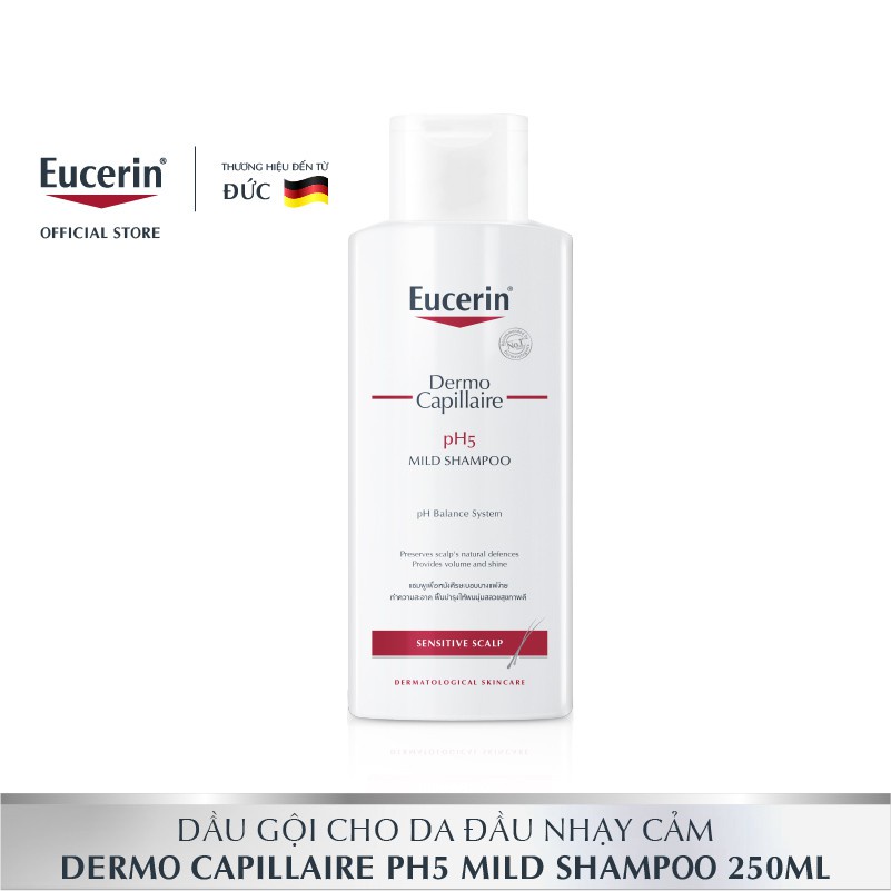 Dầu Gội Dịu Nhẹ Cho Da Đầu Nhạy Cảm Eucerin Dermo Capillaire pH5 Mild Shampoo 250ml.69653