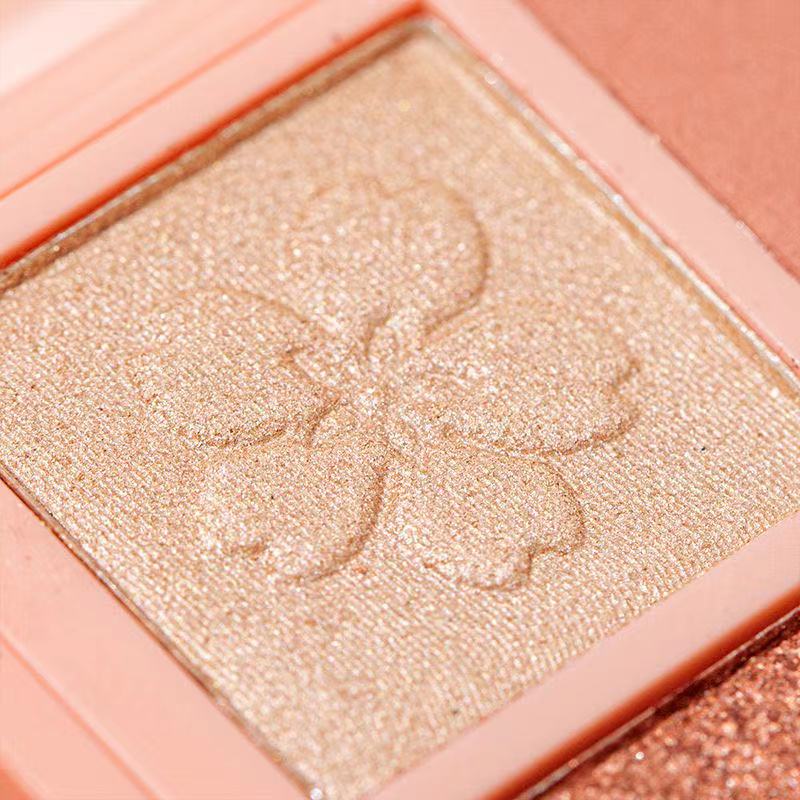 [Hàng mới về] Bảng phấn trang điểm mắt 4 màu sắc tông nude lì ánh nhũ kết hợp chống thấm nước lâu trôi