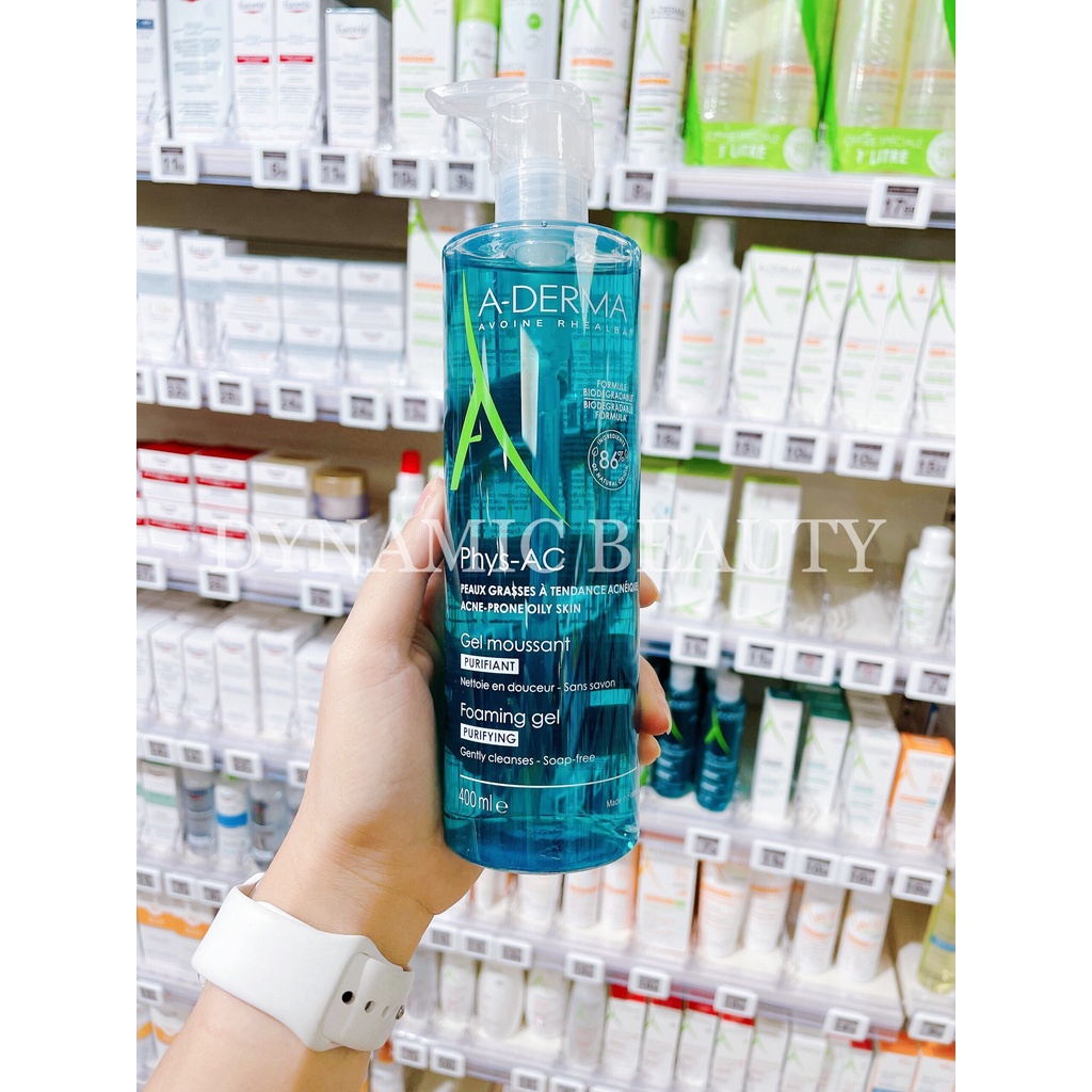 Aderma sữa rửa mặt A-Derma gel moussant purifiant phys-ac 200ml - 400ml