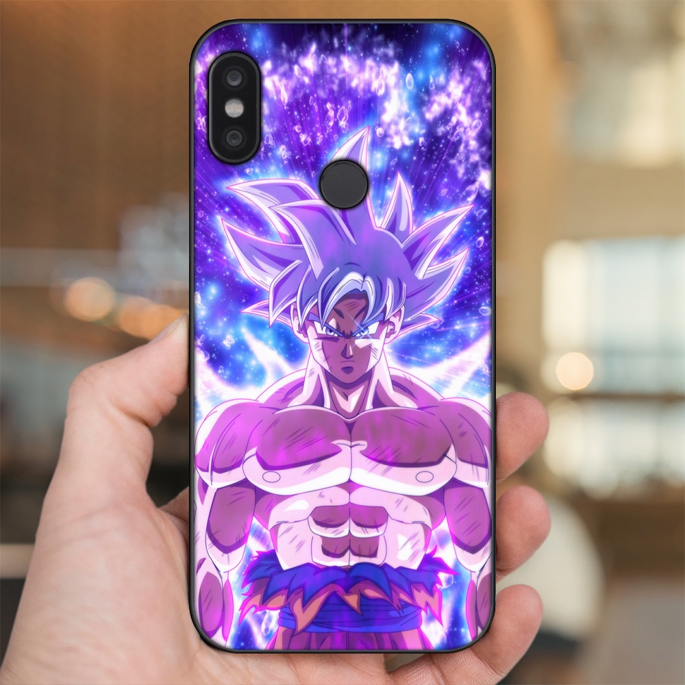 Ốp lưng Xiaomi Redmi Note 5, Note 5 Pro viền đen in hình Goku Dragon Ball