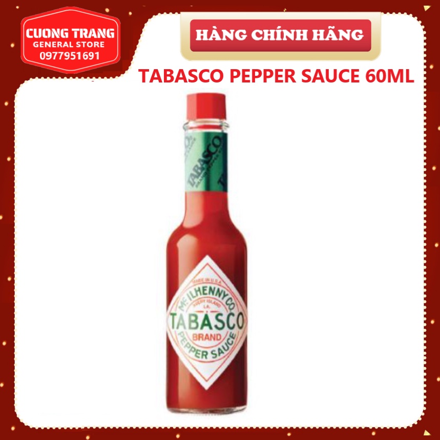 Sốt ớt đỏ hiệu Tabasco 60ml nhập khẩu Mỹ