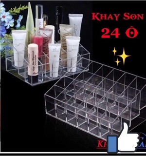 Khay đựng son /mỹ phẩm mini 24 ô