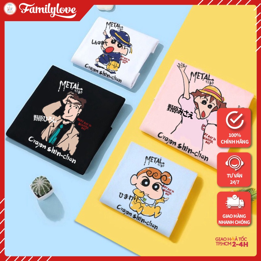 Áo gia đình Familylove - Mẫu Đồng phục gia đình Cậu bé bút chì Cyayon Shin-Chan cực dễ thương chất liệu cotton 100%