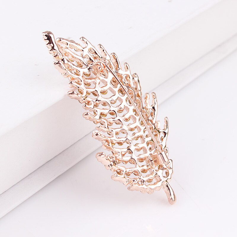 Trâm Cài Áo Hình Lông Vũ Bằng Hợp Kim Kẽm Màu Vàng Thời Trang Cho Nam Và Nữ