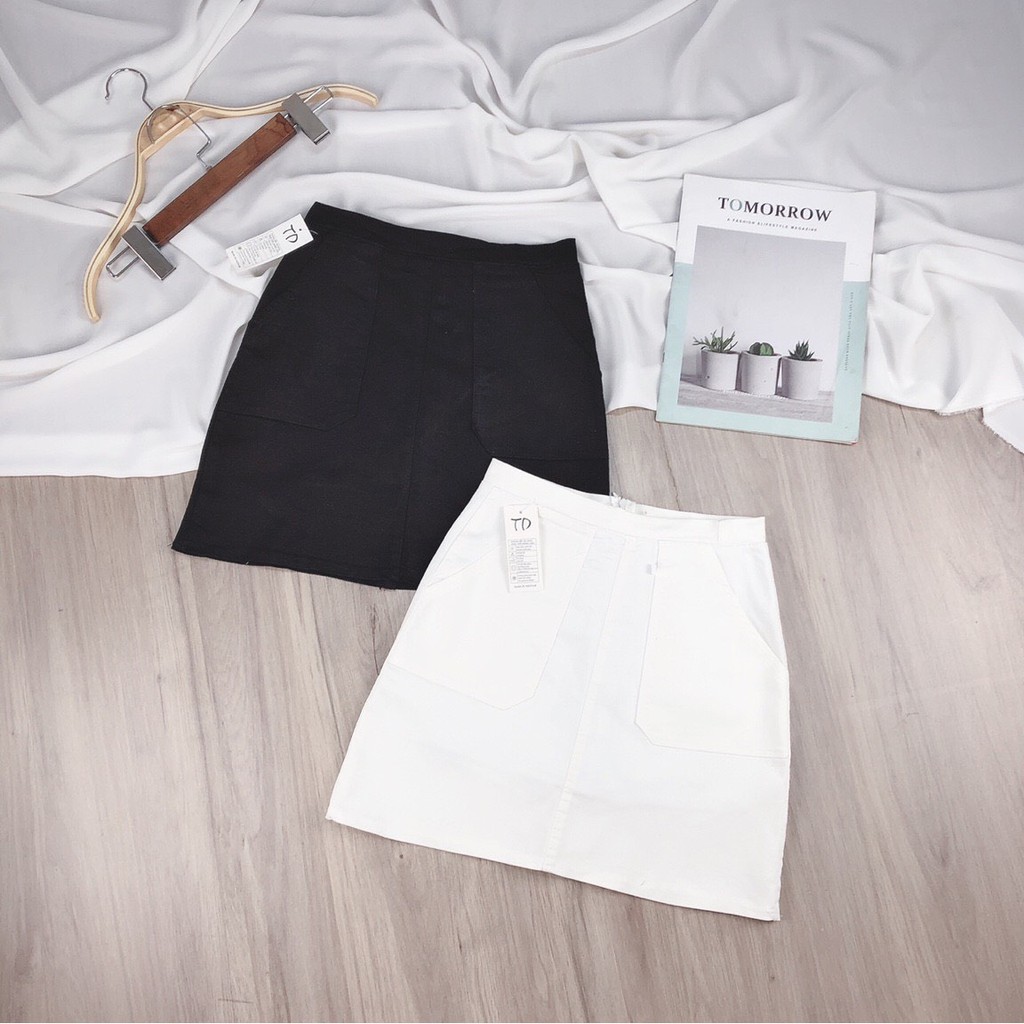 Chân váy kaki dáng A 2 túi xinh, đủ size, đủ màu, phù hợp đi chơi đi làm