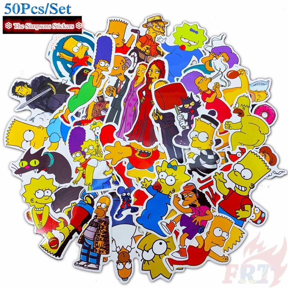[STICKER 1K] SET 200 STICKER SIMPSON SIÊU CHẤT DÁN TRANG TRÍ ĐT LAPTOP VALI TƯỜNG TỦ KỆ MŨ BẢO HIỂM XE MÁY NOTEBOOK