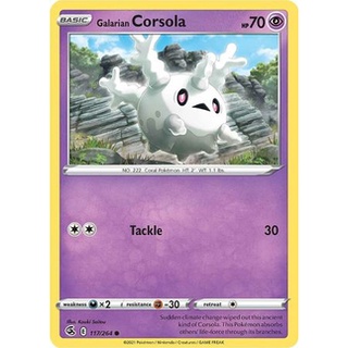 Thẻ bài pokemon galarian corsola - 117/264 - common