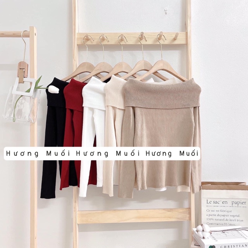 Áo len trễ vai siêu xinh