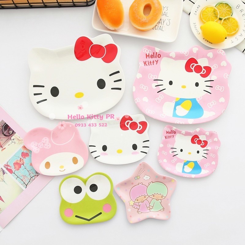 Dĩa 3D Doremon - Hello Kitty - Doraemon