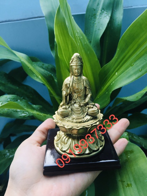 Tượng Phật bà quan âm đế gỗ cao 11 cm