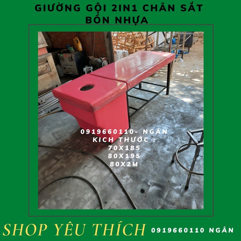 Giường gội đầu chân sắt bồn nhựa | BigBuy360 - bigbuy360.vn
