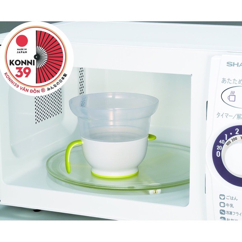 Cốc Nấu Cháo Cơm Nát Trong Nồi Điện Richell Ăn Dặm Cho Bé