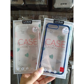 iPhone 7 plus/ 8 Plus -Ốp lưng Likgus trong suốt viền màu siêu đẹp