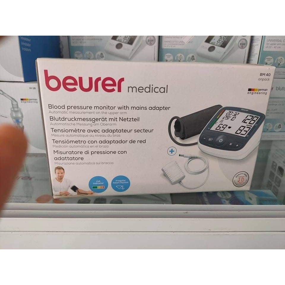 MÁY ĐO HUYẾT ÁP BẮP TAY ADAPTER BEURER BM40 BẢO HÀNH CHÍNH HÃNG 3 NĂM KÈM SẠC