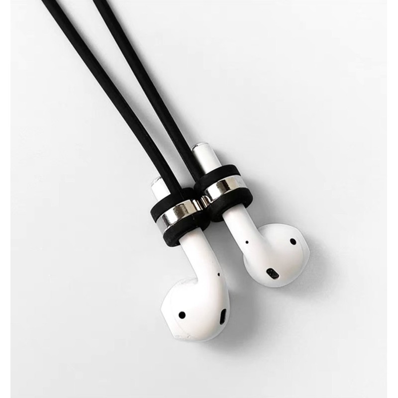 Dây đeo cao su chống rơi, có hút nam châm dành cho tai nghe airpods 1/2/pro , các loại tai ko dây