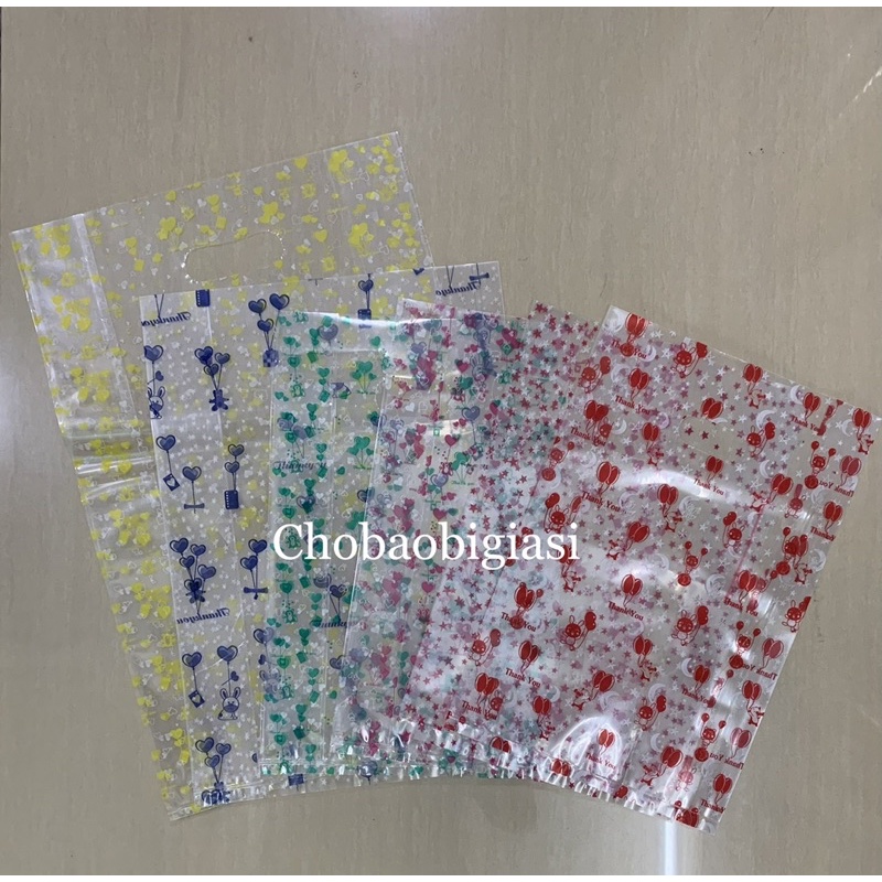 {Giá sỉ 10kg/size} Túi PP hột xoài in 2 màu, túi PP in hình, hàng đẹp, chọn họa tiết Ngẫu Nhiên (sp y hình)