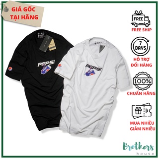 |Giá gốc hãng|Áo thun nam cổ tròn zara thêu logo pepsi cực nét