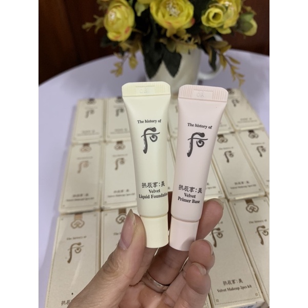 Makeup mini cặp kem lót+ kem nền whoo cao cấp! | BigBuy360 - bigbuy360.vn